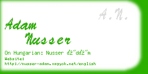 adam nusser business card